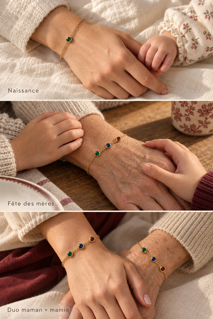 Naissance, fête des mères, Duo maman + mamie : trois façons d'offrir le bracelet